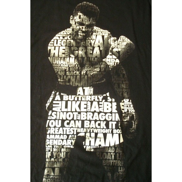 Official Muhammad Ali T shirt Black Cassius Clay Boxing Quotes Mens Size 5XL - Picture 4 of 5